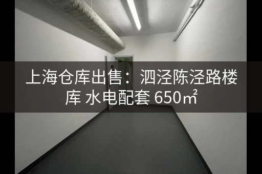 上海仓库出售：泗泾陈泾路楼库 水电配套 650㎡
