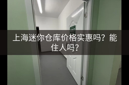 上海迷你仓库价格实惠吗？能住人吗？