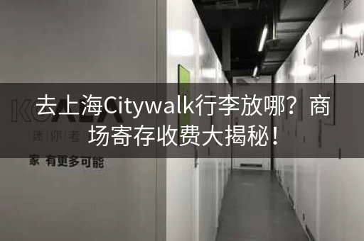 去上海Citywalk行李放哪？商场寄存收费大揭秘！