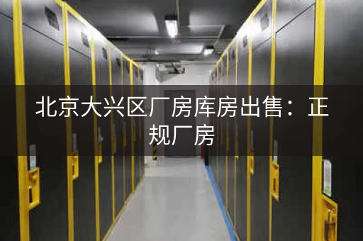 北京大兴区厂房库房出售：正规厂房，200㎡建筑面积，可注册