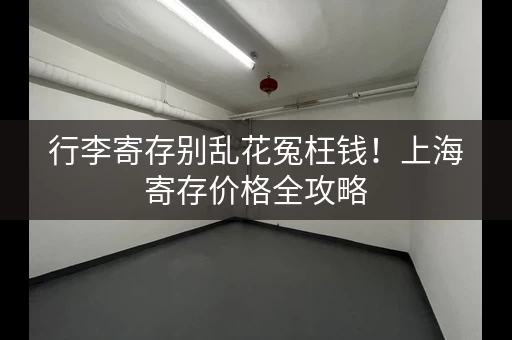 行李寄存别乱花冤枉钱！上海寄存价格全攻略