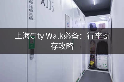 上海City Walk必备：行李寄存攻略