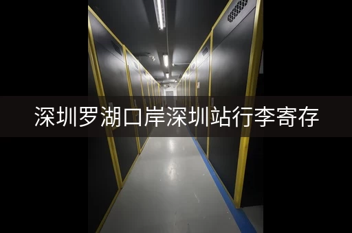 深圳罗湖口岸深圳站行李寄存，这些地方你可以去看看