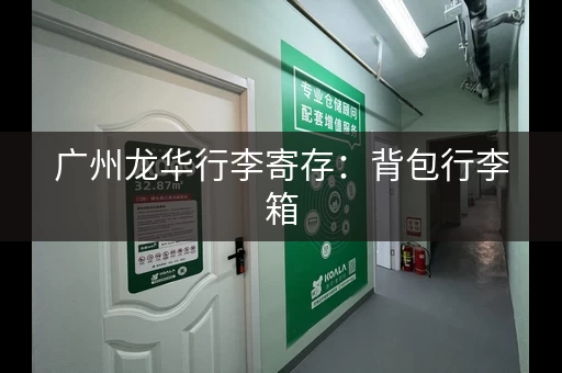 广州龙华行李寄存：背包行李箱，统统搞定